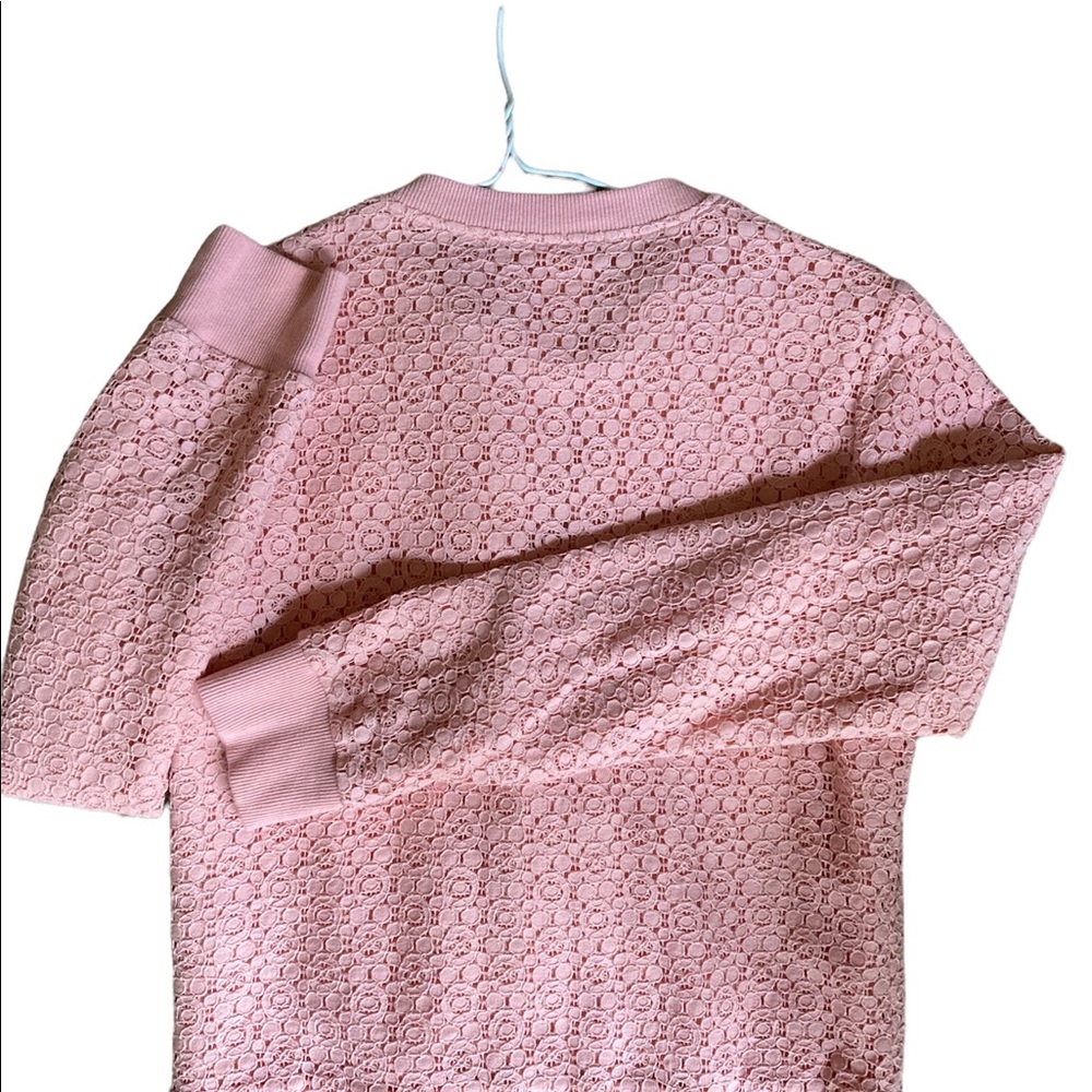 Lace Overlay Zipper Light Jacket - Picture 5 of 6